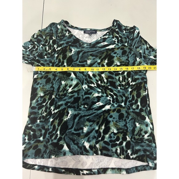 Jones NY Women's Animal Print Knit Top Size XL Boho Fairy Grunge Artsy Mob Wife - Picture 9 of 10